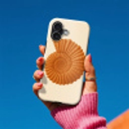Schelp - Oranje - Ribbels Toughcase MagSafe Apple iPhone 17 klein -Sfeer1V