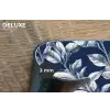 Botanisch - Patroon - Blauw Placemat vinyl groot 368 -closeup