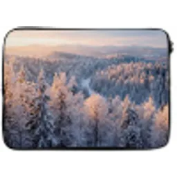 Bos - Bergen - Goud - Winter - Warm laptophoes neopreen klein -zkaufland3dotto