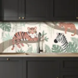 Jungle - Rustiek - Pastel keuken achterwand 2 middel -sfeer1