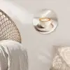Cappuccino - Schuim - Schotel - Beige Wandcirkel plexiglas klein -sfeer5