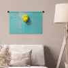 Ballon - Geel - Smiley Wandkleed katoen klein -sfeer4
