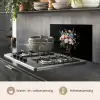 Pastel - Bloemen - Glazen - Vaas keuken achterwand spatscherm klein -usp_NL