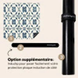 Grafisch - Tegel - Blauw Inductie beschermer vinyl 3mm middel 274 -zzzzzzz-induclip_FR