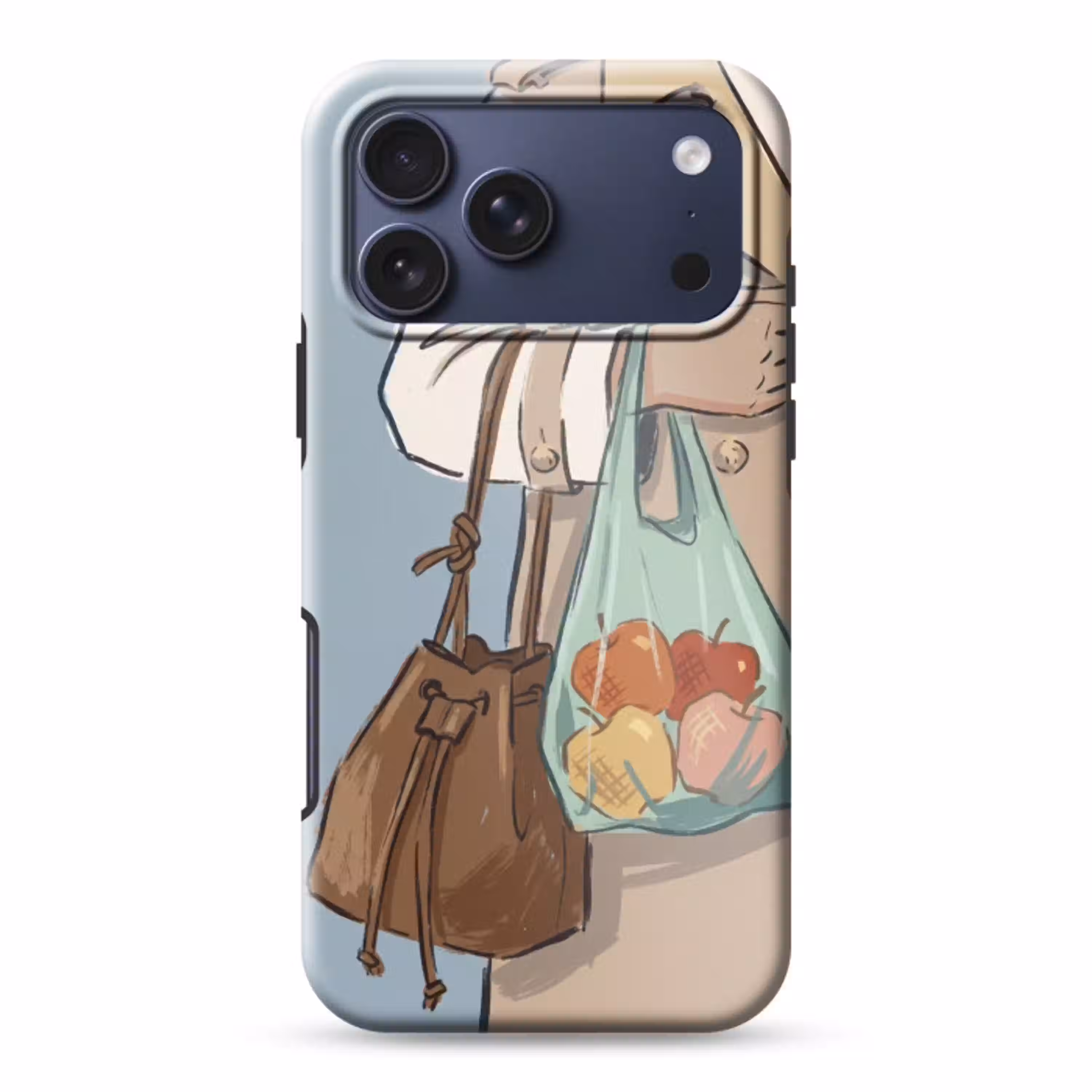 Mensen - Boodschappen - Stadsleven - Modern - Kleurrijk Toughcase MagSafe Apple iPhone 17 Pro Max klein -3d