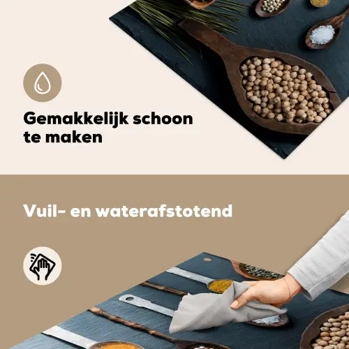 Kruiden - Lepels - Specerijen - Keuken Inductie beschemer met haakjes middel -ky-schoon-nl