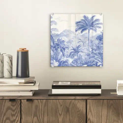 Tropisch - Jungle - Blauw plexiglas 5mm klein -sfeer1