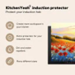 Klaproos - Bloemenveld - Kleurrijk Inductie beschermer vinyl 3mm middel -vsfeer2_ENG