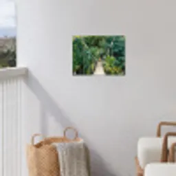 Touwbrug in het Tropisch Woud tuinposter los doek klein -sfeer8