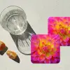Roze - Dahlia - Kleurrijk onderzetter kurk middel -sfeer4