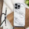 Wervelende - Grijsstructuur - Marmer - Wit Hoesje iPhone 16 Pro Max met koord klein 804 -sfeer4