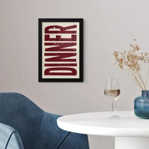 Eten - Decoratie - Rood - Vintage fotolijst zwart zonder passe partout klein -sfeer4