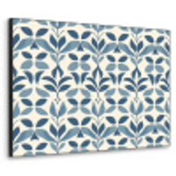 Flora - Modern - Blauw Textielframe zwart klein 947 -3d