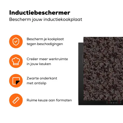 Donker - Grijs - Patroon Inductie beschermer vinyl 3mm klein 276 -zzzzzzz-td-ups