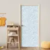 Zebra - Motief - Blauw - Wit deurposter klein 289 -sfeer4