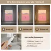 Bloemenweide - Heuvels - Silhouet - Roze Light Box met kabel (Tafellamp) klein -USP_lichtkleurNL