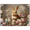 Paashaas - Lente - Paaseieren tuinposter los doek klein -3d