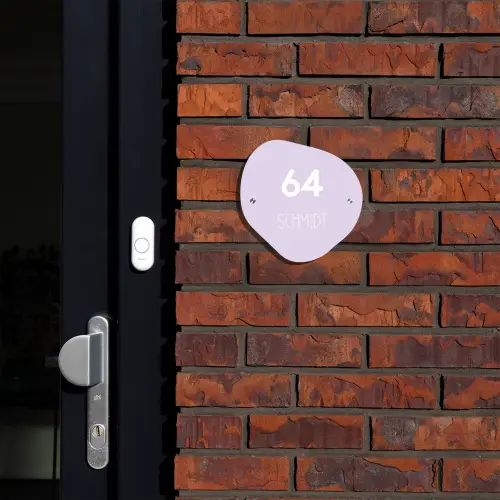 Lila - Modern Naambord Organisch middel -sfeer1