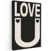Love - Zwart - Minimalistisch canvas 2cm klein -z3d