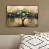 Boom - Kunst - Maan - Watercolor canvas 2cm klein -sfeer3