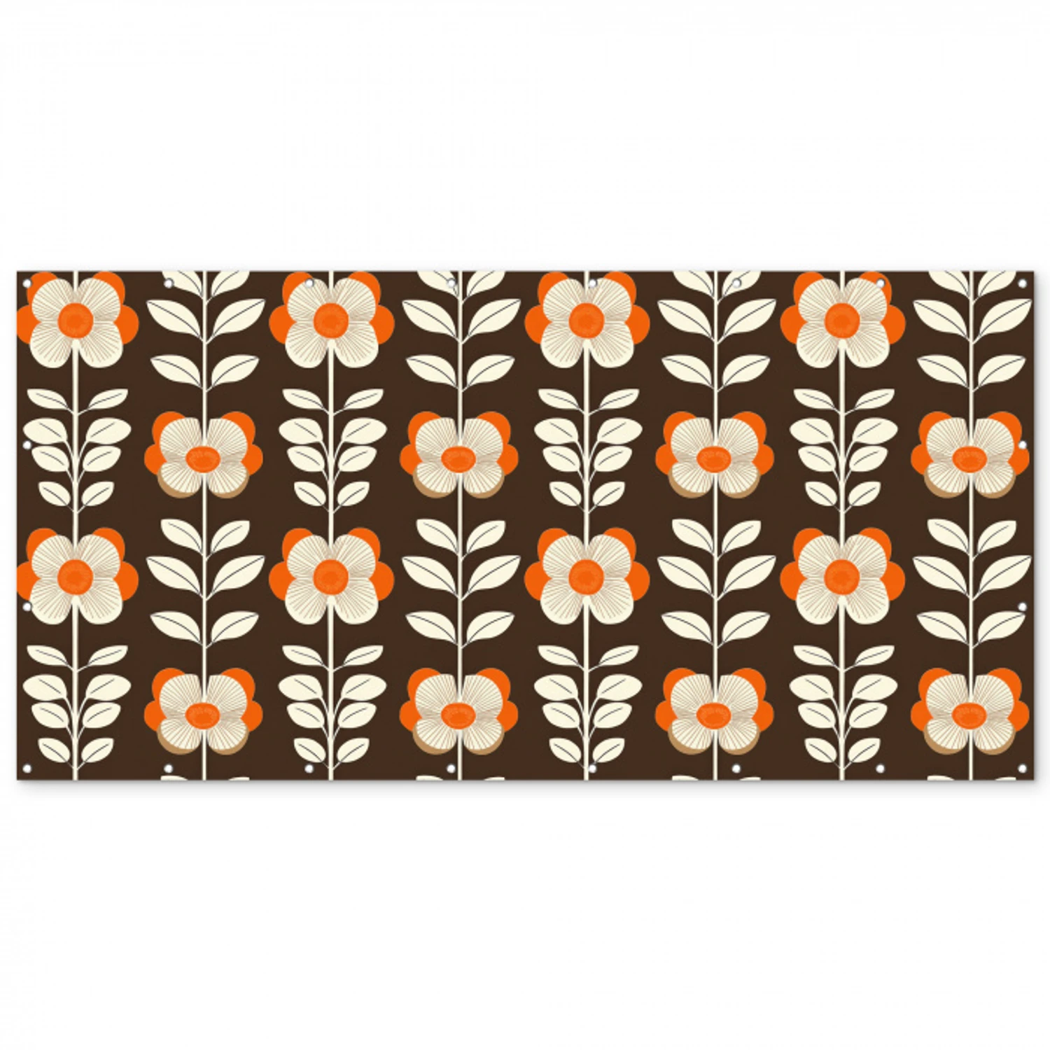 Bloemen - Retro - Bruin Balkonbeschermer Duitsland klein 596 -zz_3d