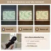 Golvende lijnen - Mintgroen - Dansende vormen Light Box met batterij (Wandlamp) middel -USP_lichtkleurNL