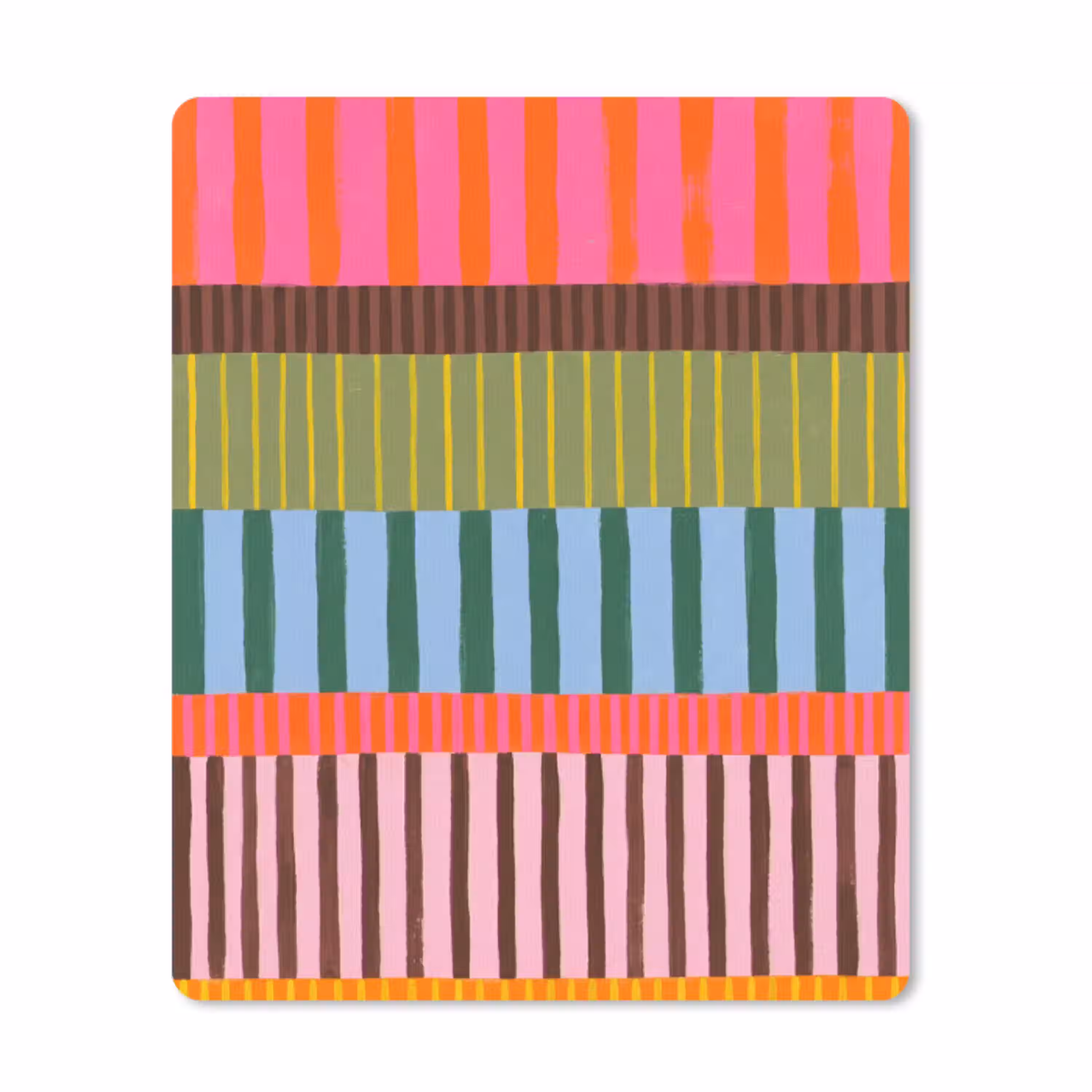 Abstract - Strepen - Modern - Kleurrijk - Kunst muismat rubber klein -3d