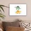 Sterren - Stegosaurussen - Blaadjes - Groen canvas 2cm klein -sfeer1