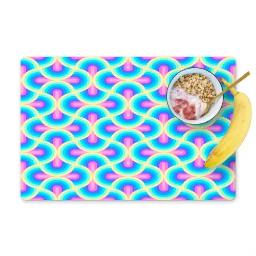 Cirkels - Neon - Bogen Placemat vinyl groot 368 -zzzproduct_Kitchenyeah-website