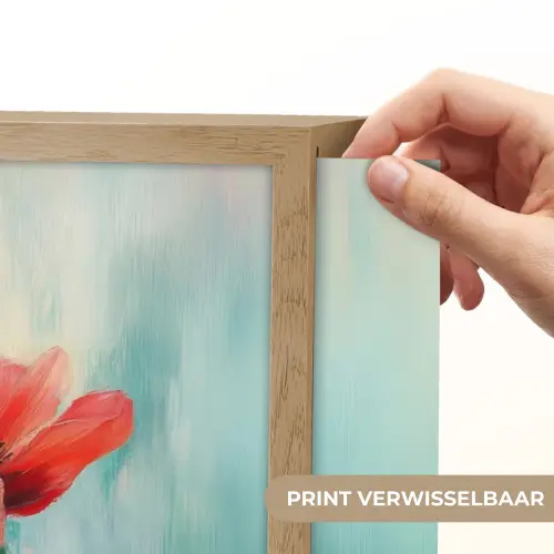 Tulpen - Lichtreflecties - Kleurverloop Light Box met batterij (Wandlamp) middel -USP_websiteprintNL
