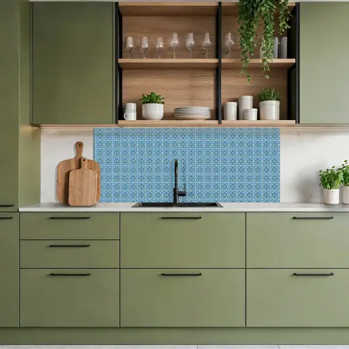 Tegels - Mozaïek - Turquoise - Blauw keuken achterwand 2 middel 871 -sfeer3