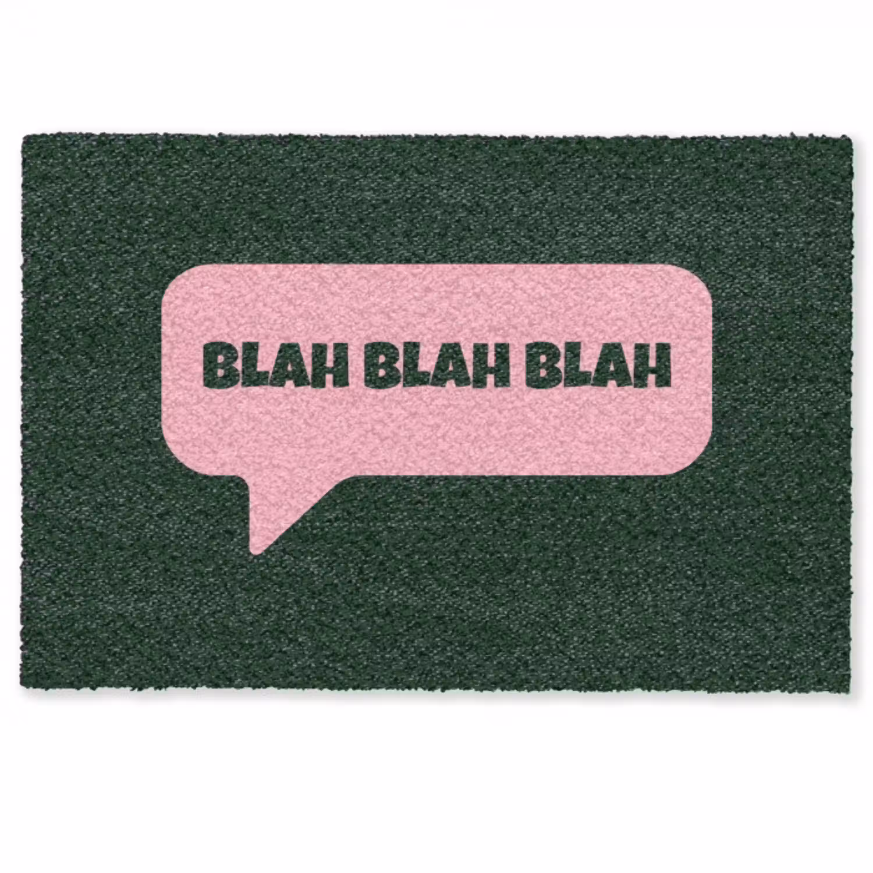 Tekstwolk - BLAH BLAH BLAH - Roze Deurmat klein -zkaufland3d