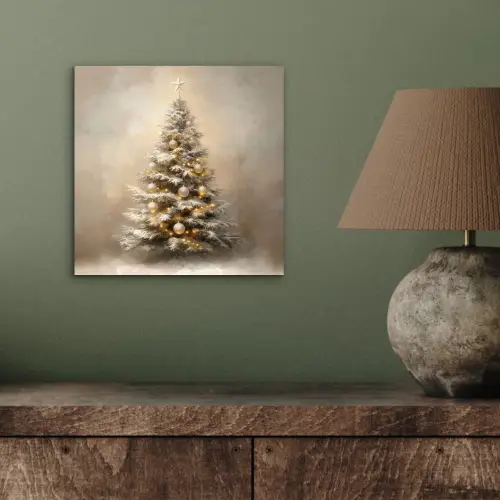 Kerst - kerstboom - Sneeuw - Art aluminium wit klein -sfeer2