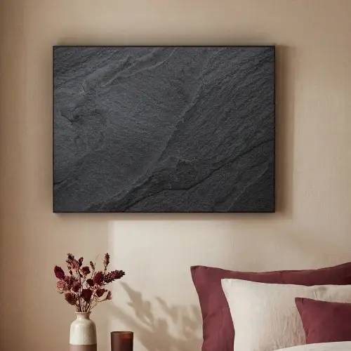 Beton - Zwart - Industrieel Textielframe zwart klein -sfeer1