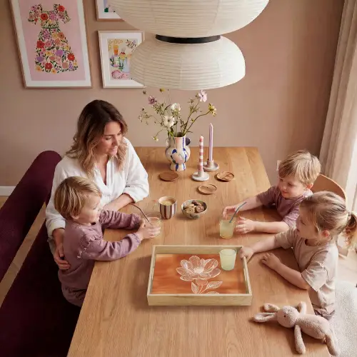 Bloem - Minimalistisch - Wit Dienblad Rechthoek middel -sfeer4