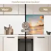 Zonsondergang - Strand - Zee - Zomer - Blauw keuken achterwand 2 middel -voor-na2_NL