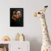 Orchidee - Doorzichtig - Bloem fotolijst zwart zonder passe partout klein -usfeer4_kinderkamer