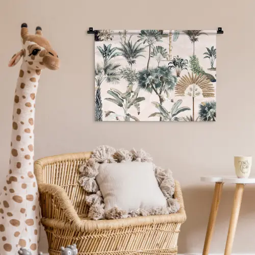 Vintage - Jungle - Dieren - Natuur Wandkleed katoen klein -wsfeer5_kind