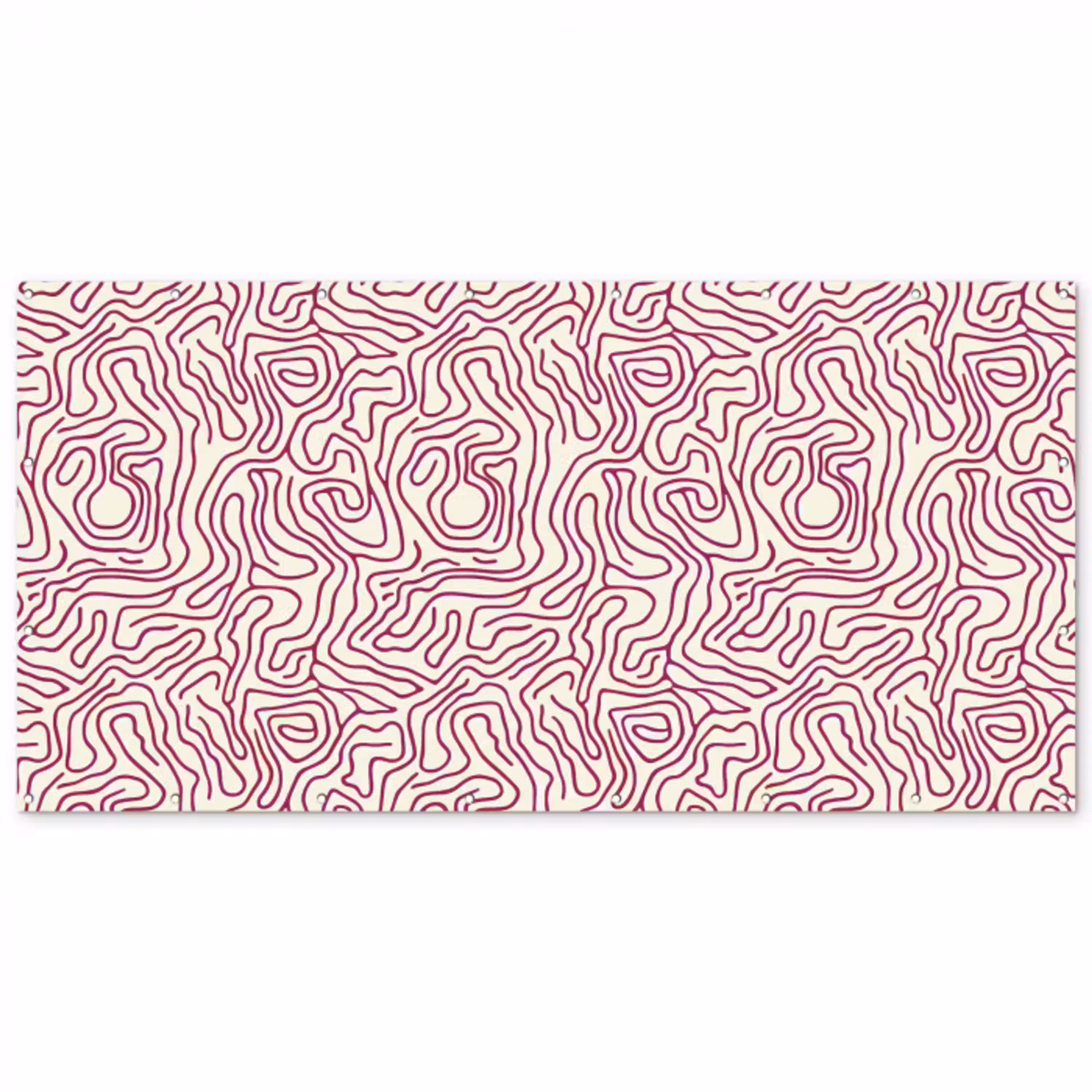 Kronkelende lijn - Magenta - Crème Balkonbeschermer Duitsland klein 596 -zz_3d