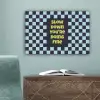 Patroon - Geblok - Blauw - Slow down you're doing fine canvas 2cm klein -sfeer4