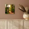 Bos - Pad - Bomen - Groen - Zon - Natuur aluminium wit klein -sfeer4