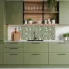 Botanisch - Vogels - Groen keuken achterwand 2 middel 871 -sfeer3