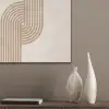 Symmetrische bocht - Koperkleurig PET vilt klein -sfeer6_closeup