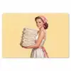 Handdoeken - Vrouw - Jurk - Roze Placemat vinyl groot -zzsfeer1_Kitchenyeah-website