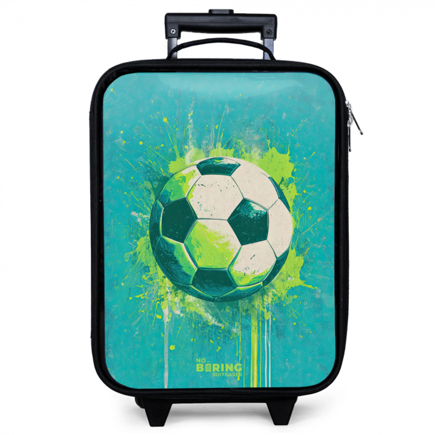 Voetbal - Verfspatten - Groen - Blauw Kinderkoffer - Zwart klein -zzz_website3d