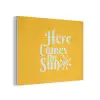 Geel - Blauw - Here comes the sun PET vilt klein -3d