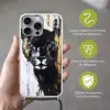Panter - Zwart - Abstract - Verfstreken Hoesje iPhone 16 Pro Max met koord klein -sfeer2_NL