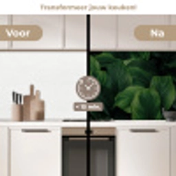 Natuur - Tropisch - Bladeren - Groen keuken achterwand 2 middel -voor-na2_NL