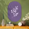 Tak - Sierlijk - Bladeren - Minimalistisch Wandcirkel Ovaal Glas middel -sfeer2