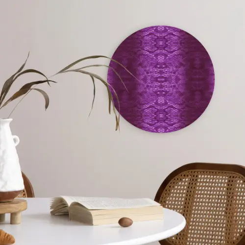 Slang - Boa - Paars - Roze Wandcirkel plexiglas klein 852 -sfeer4